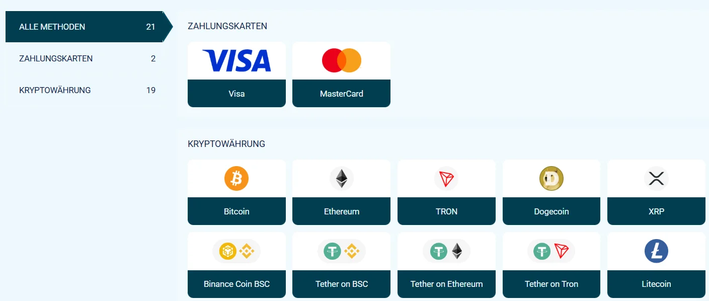 Coldbet Casino Auszahlungsoptionen